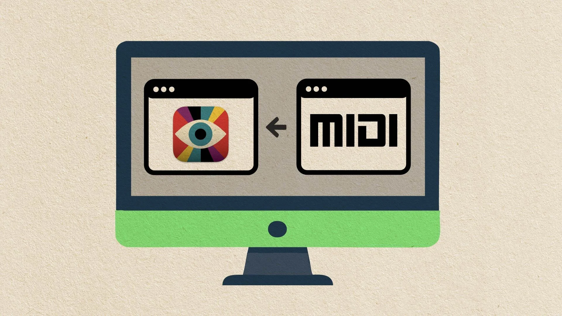 Weiterleitung von MIDI zwischen Anwendungen auf demselben Computer